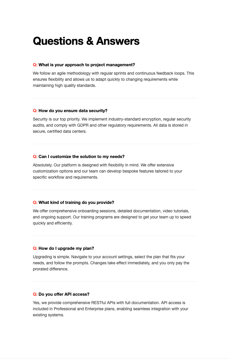 Modern minimalist Q&A